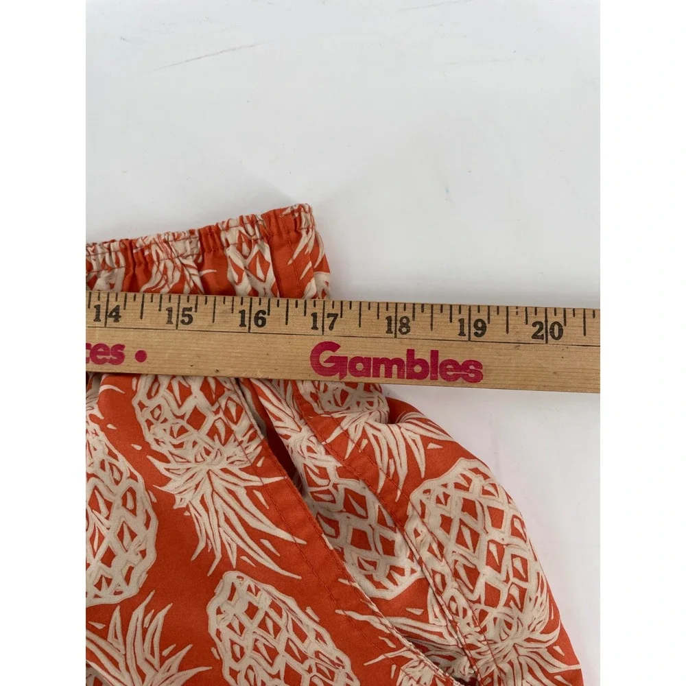 Ocean Pacific Swim Trunks Mens Large Orange Pineapple Print Board Shorts